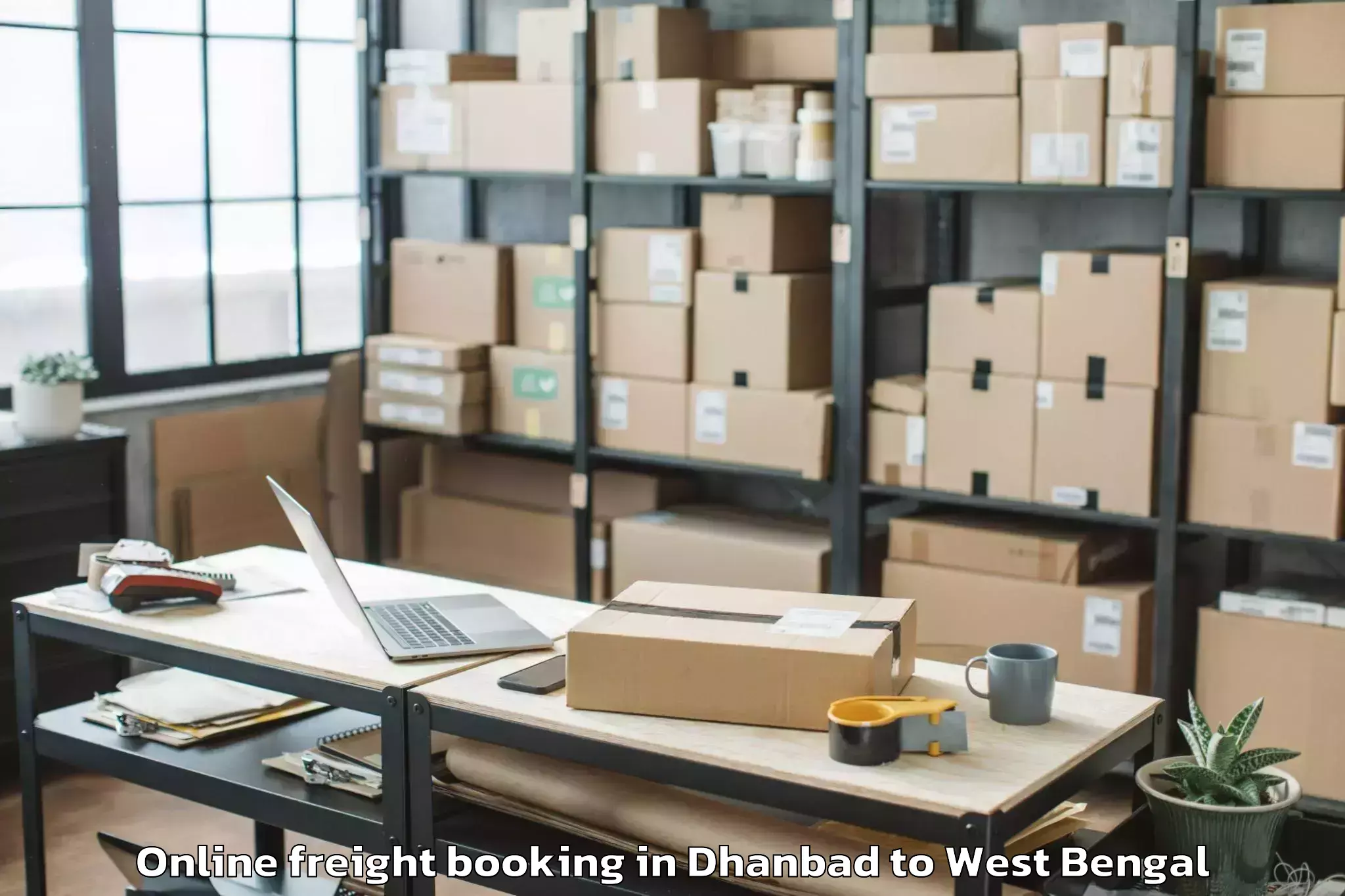 Efficient Dhanbad to Lakhyabad Online Freight Booking